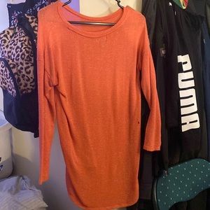 Sparkly peach long sleeved shirt